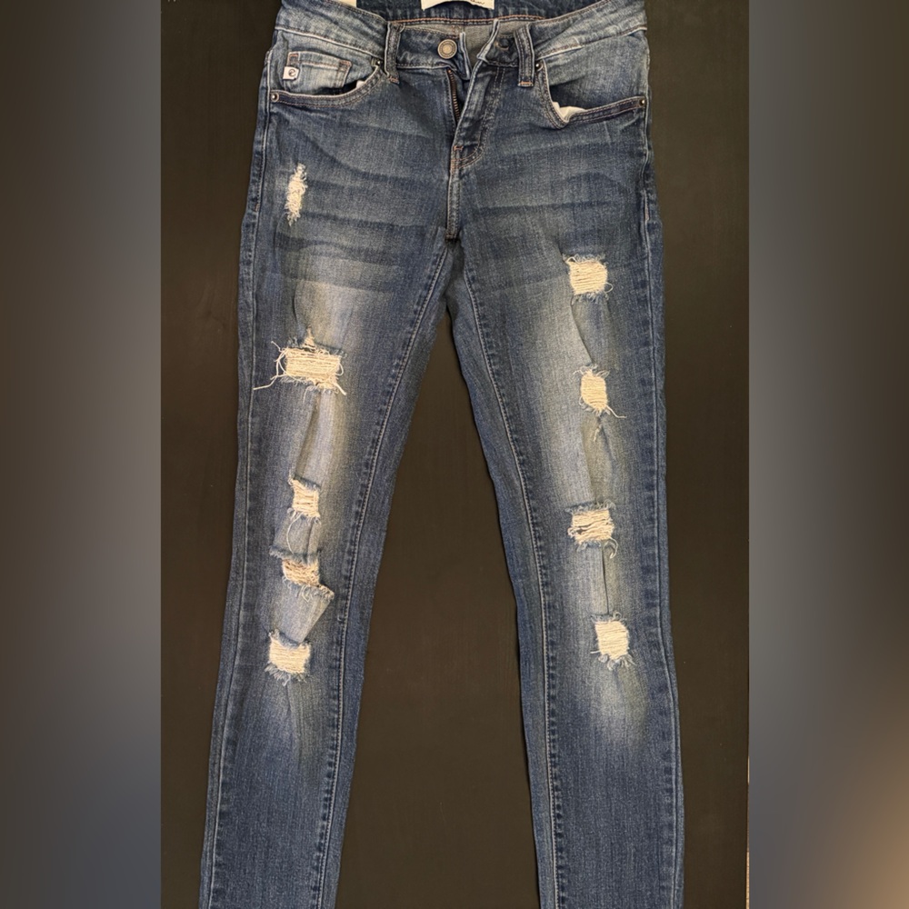 KanCan Medium Wash Distressed Skinny Jeans - Size 1/24